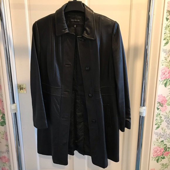 Jones New York Jackets & Blazers - Jones New York Leather Trench Coat